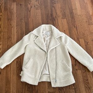 Ann Taylor Loft Sherpa moto jacket